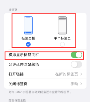 饶平iPhone授权维修分享Safari浏览器如何切换标签栏位置 